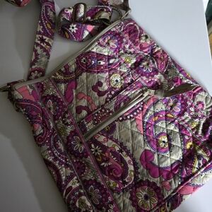 Stylish Pink Vera Bradley Paisley Crossbody Bag